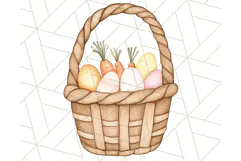 Spring Bunnies PNG Watercolor Bunny Clipart, Pastel Easter Product Image 2