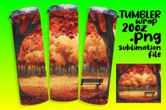 Fall Watercolor Design | 20oz Tumbler Sublimation Wrap Product Image 1