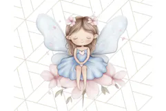 Pastel Blue Fairy Garden Clipart, Enchanted Cottagecore Png Product Image 2