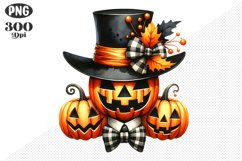 Halloween Pumpkins Sublimation - Clipart PNG Design Product Image 1