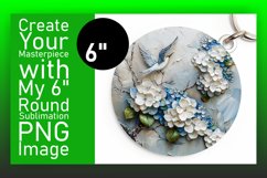 Vibrant Floral Keychain &amp; Coaster: 3D Sublimation Product Image 1