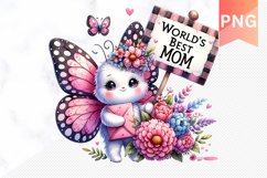 World&#039;s best mom Sublimation - Mother&#039;s Day Clipart PNG Desi Product Image 1
