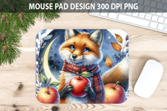 Watercolor Fox Mouse Pad Sublimation - Animal PNG Product Image 1