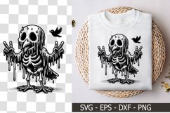 A Melting Bird Skeleton Character - Skeleton SVG Product Image 1