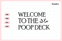 Funny Bathroom Sign Saying SVG | Welcome to the Poop Deck Product Image 3