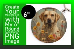 Vibrant Doggy Sublimation Keychain &amp; Coaster Variety PNG Product Image 1