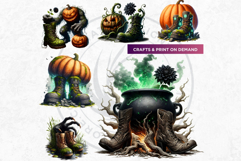 Halloween Character Boots - Spooky Gothic Clipart PNG Product Image 8