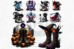 Halloween Character Boots - Spooky Gothic Clipart PNG Product Image 9