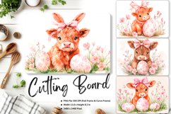 Highland Cow Cutting Board Kitchen Chopping Board Design_46 Product Image 1