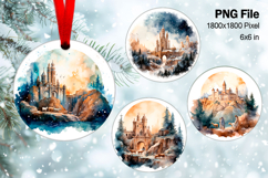 Nativity Scene Christmas Ornament Round Circle Jesus Baby_46 Product Image 1