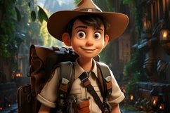 3D Character Child Boy Park_Ranger with relevant environment Product Image 1