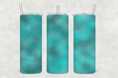 Teal Metallic Foil Tumbler Wrap Sublimation Product Image 1