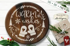 Warm Wishes - Mittens - Winter - Christmas SVG DXF Files Product Image 1