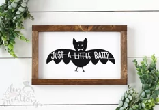 Just A Little Batty- SVG - DXF - PNG Digital Cut Halloween Product Image 3