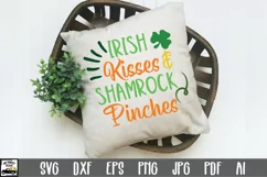 Irish Kisses & Shamrock Pinches SVG File - St. Patrick's Day Product Image 1