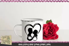 Love Kiss Infinity Silhouette | Valentine SVG | Love svg Product Image 2