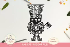 American gnome mandala, SVG file cut, 4th of july mandala Product Image 1