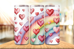 Valentine’s Day Tiny Hearts Tumbler Wrap PNG Big Bundle Product Image 7