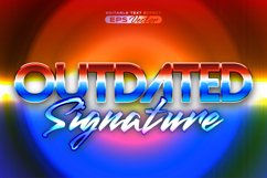 Retro editable text effect style outdated signature futurist Product Image 1