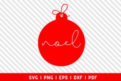 Noel Christmas Ornament Ball SVG File For Cricut Product Image 1