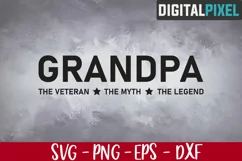 Grandpa, The Man, The Myth, The Legend SVG PNG EPS Product Image 1