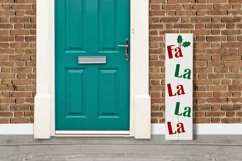 FaLaLa Christmas Porch Sign with Holly SVG Design Product Image 1