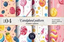 Candyland Digital Papers, Sweets &amp; Treats Paper Product Image 1