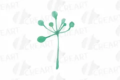 Faded orange and blush flowers and green leaves watercolor Product Image 23