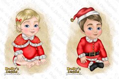 Santa Babies Clipart Characters Bundle PNG Product Image 2