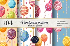 Candyland Digital Papers, Sweets &amp; Treats Paper Product Image 1