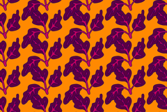 Botanical floral seamless pattern with leaves vector illustr Product Image 1