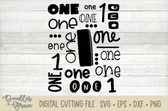 First Birthday Cut File and Sublimation, SVG, PNG, DXF, EPS Product Image 2