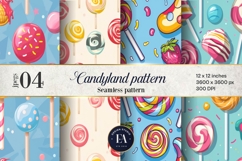Candyland Digital Papers, Sweets &amp; Treats Paper Product Image 1