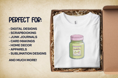 Matcha Jar Clipart Bundle 4 PNG Product Image 2