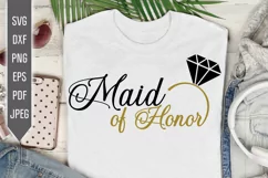 Maid of Honor Svg. Bridesmaid Svg. Bride Squad. Bridal Party Product Image 1