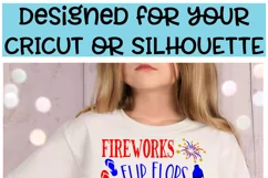 Fireworks Flip Flops Sweet Treats and Freedom Cut File Product Image 2