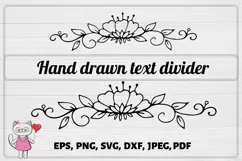 Decorative text dividers. vintage Floral ornament border Product Image 1