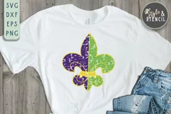Fleur De Lis Mardi Gras SVG - PNG, DXF, SVG, EPS, Cut File Product Image 4