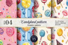 Candyland Digital Papers, Sweets &amp; Treats Paper Product Image 1