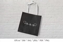 Heartbeat SVG. Line heart beat SVG. Love Product Image 5