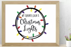 My Favorite Color is Christmas Lights SVG - PNG, DXF, EPS Product Image 3