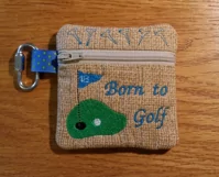 Born to Golf Zipper Bag / Fully Lined, 4X4 HOOP Product Image 3