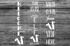 ELF Porch Christmas sign SVG. Porch Sign SVG. Christmas SVG Product Image 5
