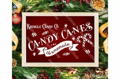 Candy Canes Sign Svg, Rustic Christmas svg, Wood Sign svg Product Image 1