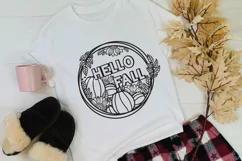 Hello Fall Porch Sign | Pumpkin Porch Sign SVG Design Product Image 4