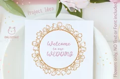 Cherry Blossom Wreath svg, Wedding Flowers SVG, Plum Blossom Product Image 5