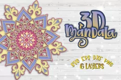 3D Mandala Layered svg Papercut SVG Zentangle yoga design Product Image 1