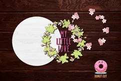 Baby Name Sign SVG Flowers. Laser cut files Glowforge Product Image 2