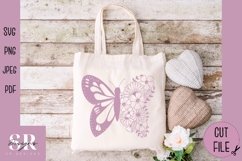 Floral Butterfly t-shirt design| Vinyl butterfly SVG Product Image 6