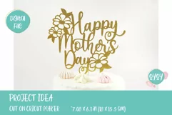 Mother's Day SVG | Happy Mother's Day Cake Topper SVG Product Image 5